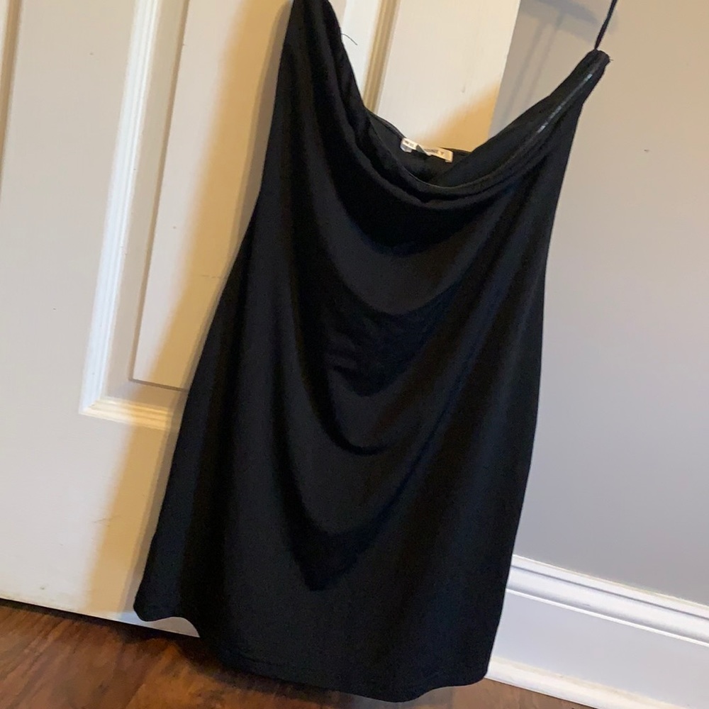 I lack strapless mini dress
